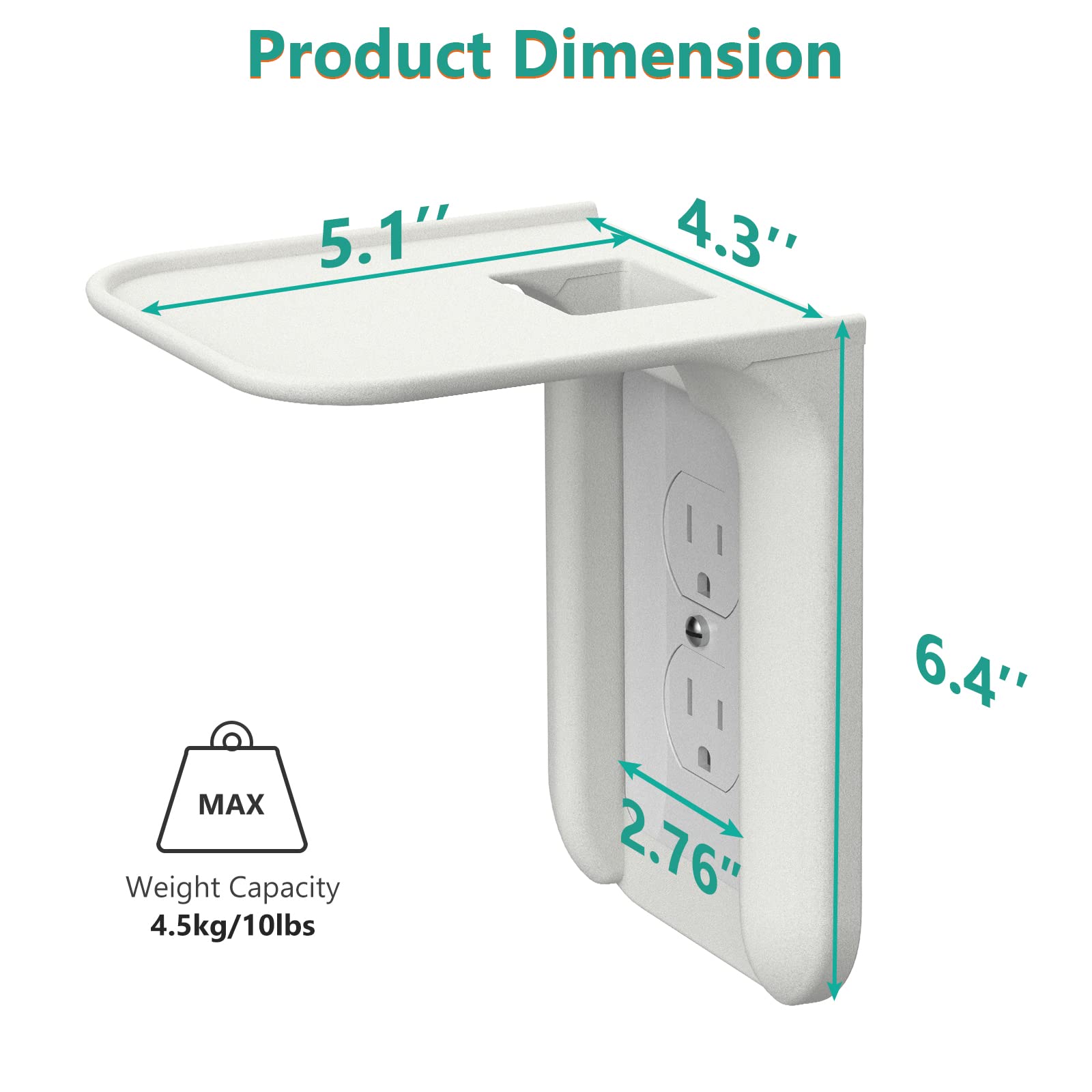 WALI Outlet Shelf Wall Holder and Floating Entertainment Center Shelves(2-Shelf)