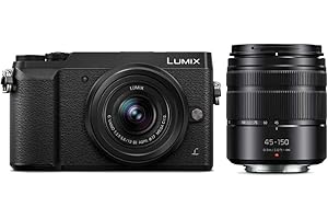 Panasonic LUMIX GX85 4K Digital Camera, 12-32mm and 45-150mm Lens Bundle, 16 Megapixel Mirrorless Camera Kit, 5 Axis In-Body Dual Image Stabilization, 3-Inch Tilt and Touch LCD, DMC-GX85WK (Black)
