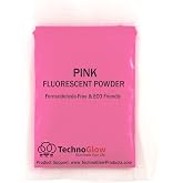 Fluorescent UV Powder Pigment | Black Light Reactive | Formaldehyde-Free &amp; ECO Friendly | Multi-Purpose Use Tint Dye (0.5 oz, Pink)