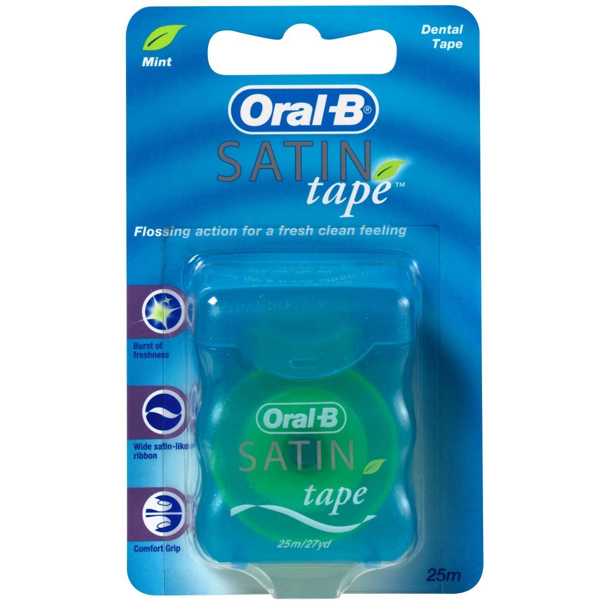 Three Packs of Oral B Satin Tape Mint by Oral-B