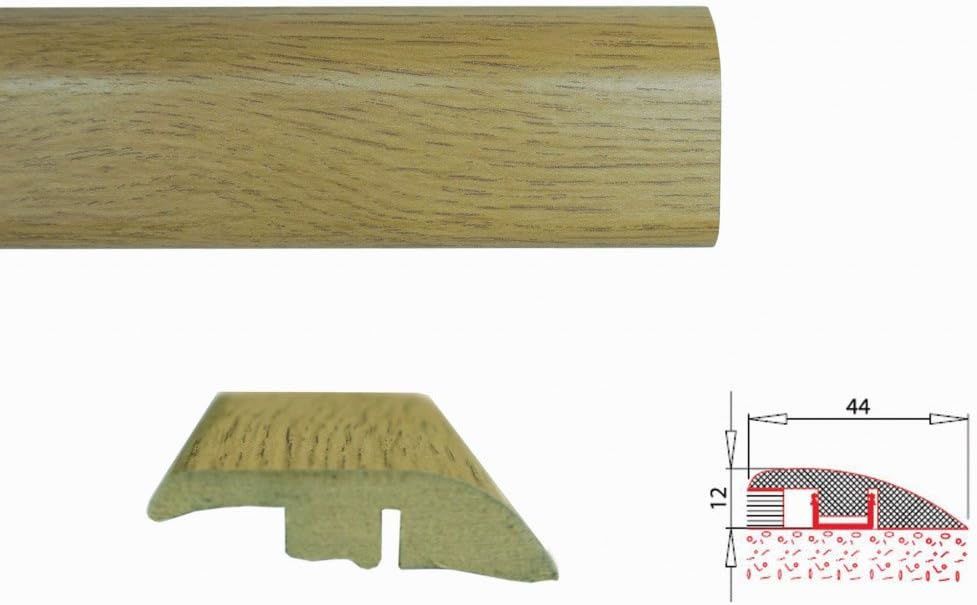 F.A.(UK) Ltd - Flooring Accessories UK Ltd MDF Laminate Threshold Profile 0.90m Ramp Section - Oak, 8mm
