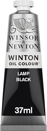 Winsor & Newton Winton Oil Colour 37ml Lamp Black PBk6 AA Opaque Series 1