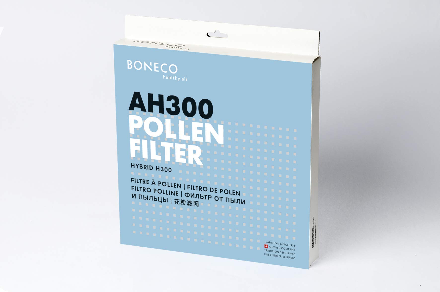 BONECO Pollen Filter AH300 - for H300/H400 with Highly Efficient Particulate Filter - Reduces Fine Dust and Removes Bacteria from the Air, White