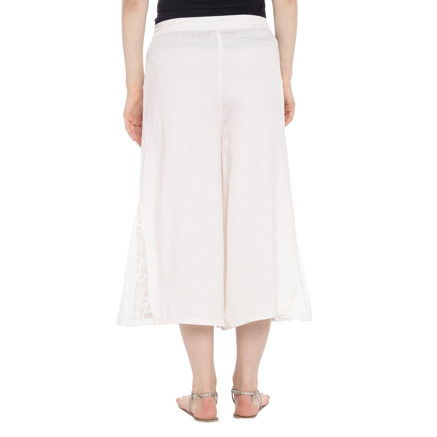 akkriti by pantaloons women's rayon relaxed palazzo