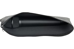 MRSDY Microphone Bag, Black Zipper Pouch Fits for Wired, Wireless Microphone, Shockproof Vocal Mic Protector, Mic Accessories Storage Bag, Easy Carry 11.4"x4.72" (1 Pcs)