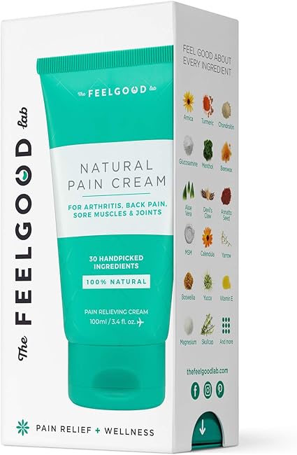 Amazon Com Natural Pain Cream Powerful Pain Relief Cream For Arthritis Pain Relief Lower Back Pain Relief Neck Pain Relief Joint Pain Relief And Knee Pain Relief By The Feel Good Lab