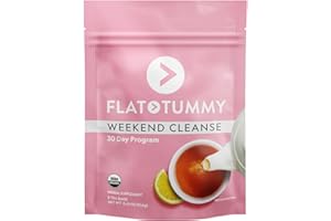 Flat Tummy Weekend Cleanse Tea - 30 Day Program - All Natural Colon Cleanse w/Senna and Dandelion Root, Provides Bloating Relief for Women - Detox Cleanse for Digestion Support and Gas Relief