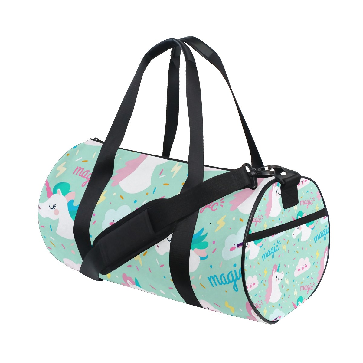 Buy COOSUN White Unicorns Duffle bag Shoulder Handy Sports Gym Bags for