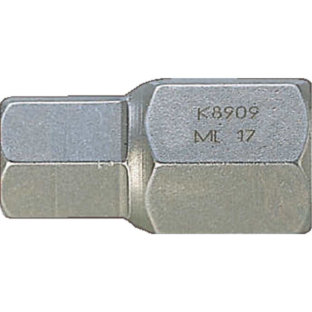Bahco K9509ML-19 Outside 6 Edge Bit for Inside 6 Edge, Silver, 22,19 mm