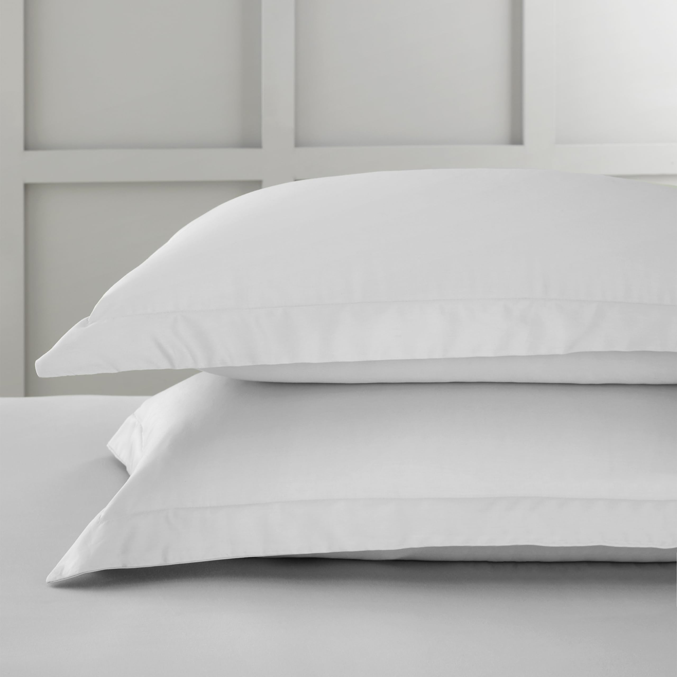 Bianca 400 Thread Count Cotton Sateen Oxford Pillowcase Pair Dove Grey โ image 1