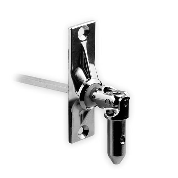 DIWARO.® | Rolladen Gelenklager G065, 45 Grad Umlenkung, Grundplatte 22 x 85 mm mit 2 Befestigungslöcher, Kurbelzapfen Anschl