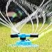 Lawn Sprinklers : Premium Quality Garden Lawn Sprinklers, Best Fun Water Sprinkler System - Gardens & Kids Love Them, by Careful Gardener (green 3 arm rotary)
