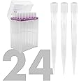 Kashi Scientific 10mL Universal Racked Laboratory Pipette Tips, Sterile Dnase/Rnase Free, Pyrogen Safe [10mL, Non-Filtered, 24 Tips]