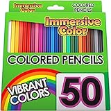 Immersive Color 50 Piece Pre-Sharpened Colored Pencil Set