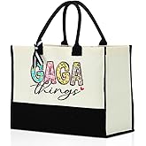 jealance Grandma Christmas Birthday Gifts Mother Gifts Tote Bag for Women Grandmother Classic Canvas Shopping Grocery Bag