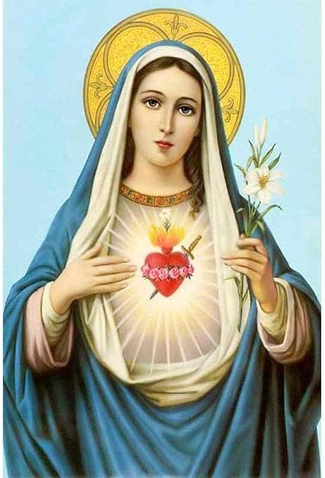 Amazon Co Jp Wyxc Diy 5dダイヤモンド塗装宗教 聖母マリアの祈りsダイヤモンド刺繍5dクリスタルパターンラインストーン部分的なモザイク完璧な感謝祭クリスマスハロウィーン新年の贈り物 ホーム キッチン