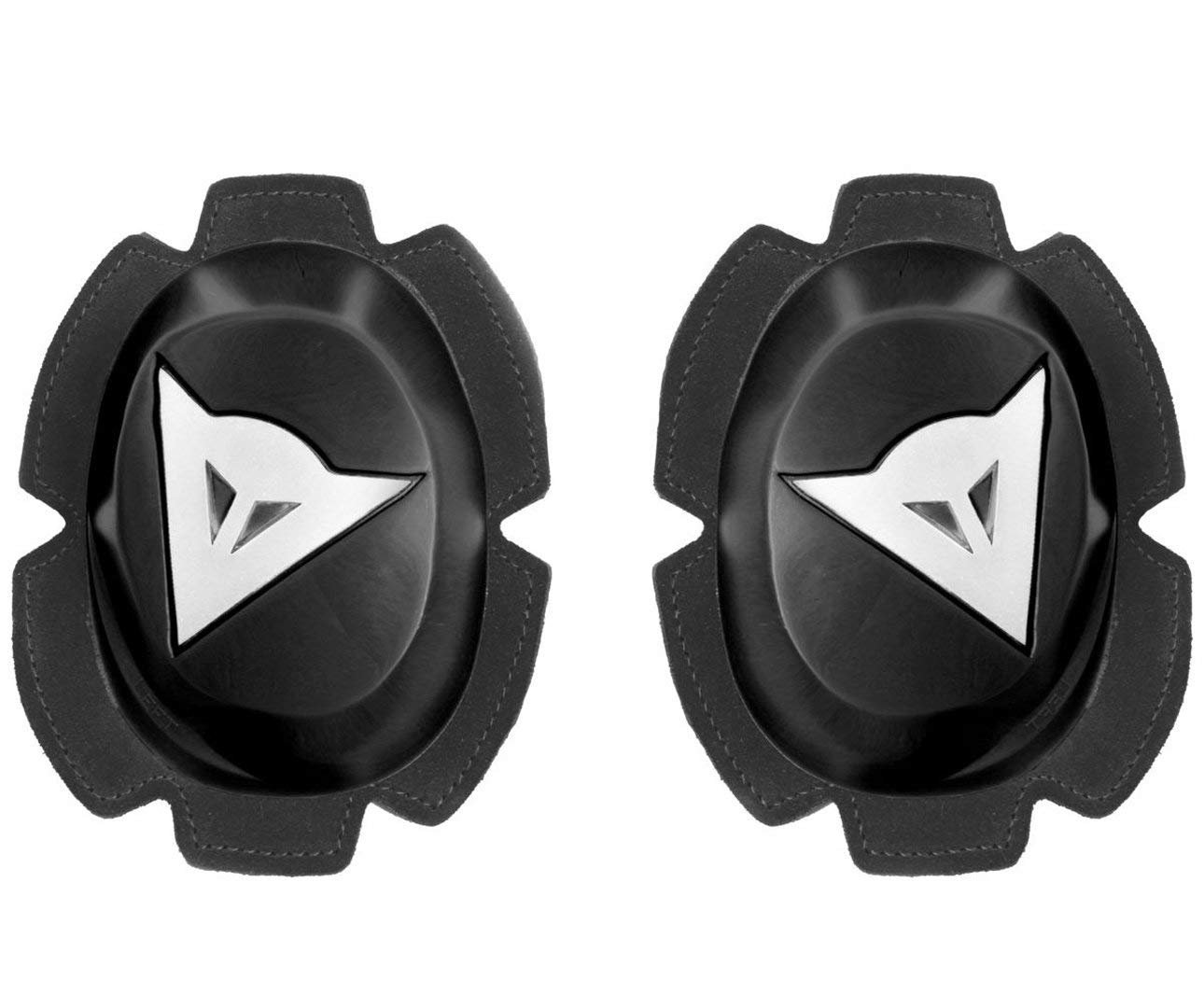 Dainese - Pista Knee Slider, High Durability Motorbike Knee Pads, Polyurethane HD, Superior Strength and Increased Durability, Moto Racing Track Slider with Velcro Closure, Black/White