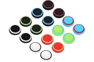 Obeka Compatible with 8 Pairs Thumb Grips Silicone Analog Stick Covers Thumbstick Controller Replacement Joystick Cap PS4 PS3 PS2 Xbox One Xbox 360 Wii U