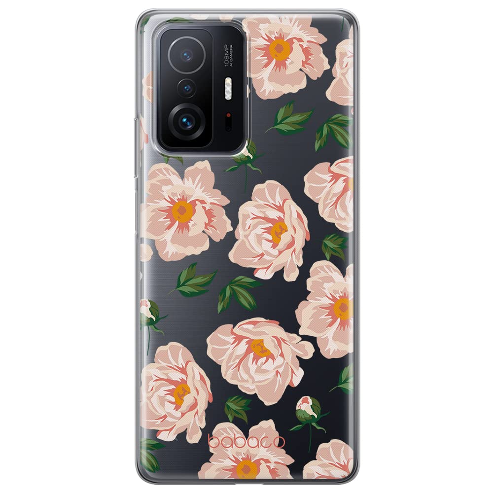 Babaco ERT GROUP mobile phone case for Xiaomi 11T 5G / 11T PRO 5G original and officially Licensed pattern Flowers 014 optimally adapted to the shape of the mobile phone, partially transparent