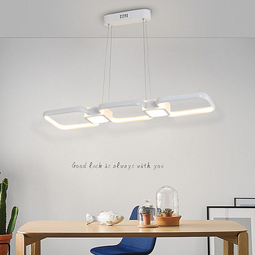 Post-modern Chandelier / Pendant Lamp / Ceiling Light Creative Acrylic + Aluminum + Iron LED Nordic Modern Minimalist White for Office / Dining / Living Room / Study / Dining Room / Kitchen / Hotel / Balcony / Corridor,3 Head(115*26cm)-65W-Stepless Dimming [Energy Class A+++]