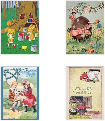 Carte Ancienne Joyeuses Paques Lot De 16 Cartes Differentes Format Carte Postale 3 Formats Dispos Vintage Carte Ancienne Joyeuses Paques Amazon Fr Fournitures De Bureau