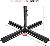 Crystals Cross Frame Parasol Base for Outdoor Garden Patio Umbrella Pole Stand view 5