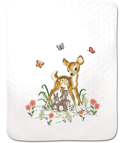 Bucilla Kwik & Easy Kringles Stamped Cross Stitch Kit - Milk And Cookies, 12,7 X 17,8 Cm, Inkl. Mehrsprachiger Anleitung