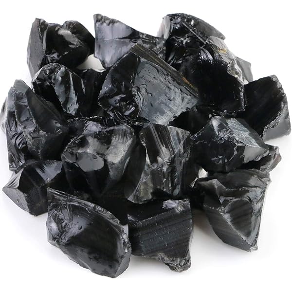 Amazon.com: GAF TREASURES XL Raw Black Obsidian, 3-4