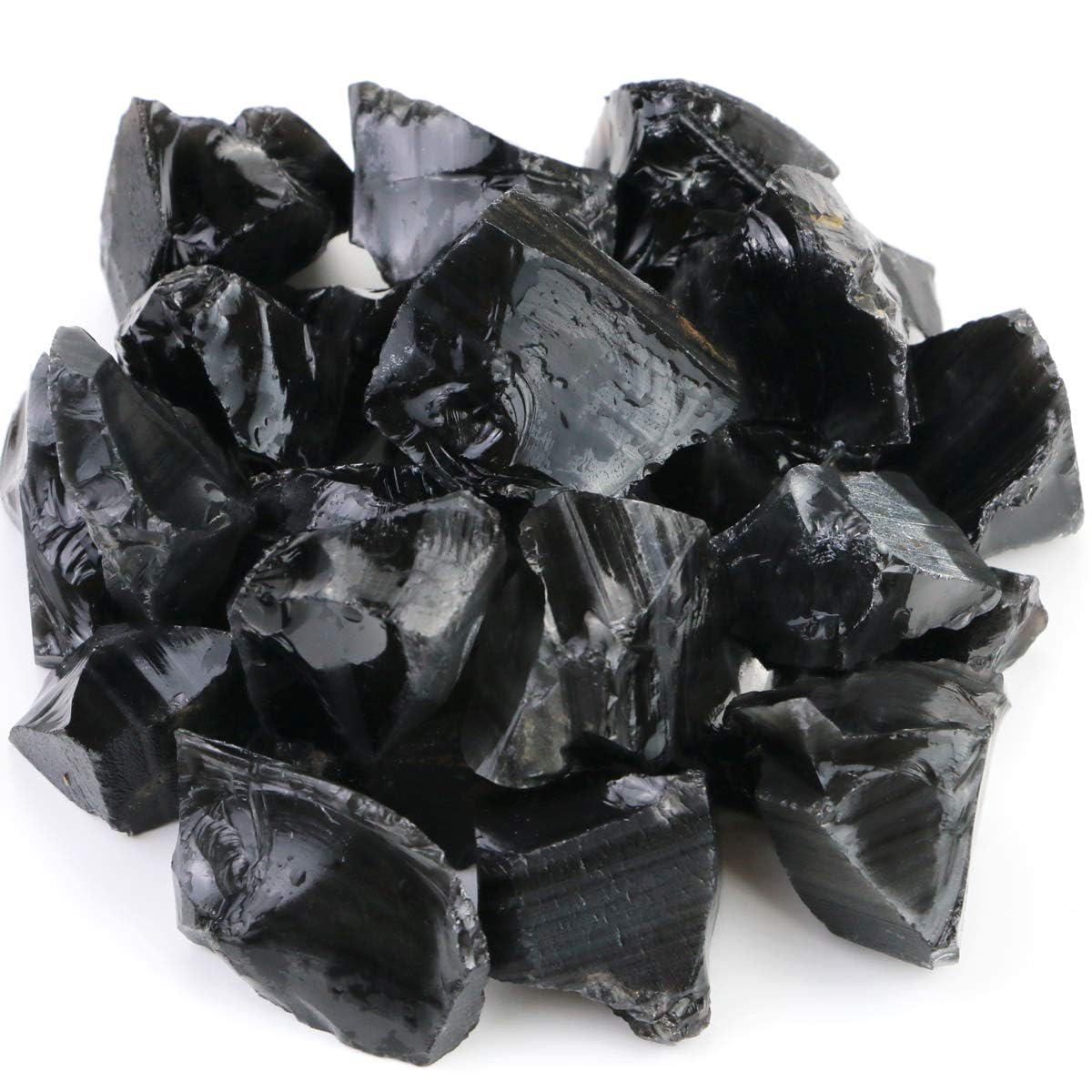Photo 1 of Fireboomoon 2lb/950g Rough Natural Black Obsidian Stones Raw Gemstone Crystal Rock for Cabbing,Tumbling,Cutting,Polishing,Lapidary,Wire Wrapping,Healing Reiki,Jewelry Making,Home Decoration(Black)