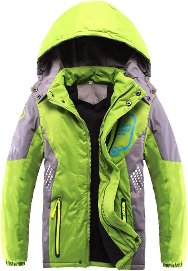 Boy Winter Cotton Jacket Coat Fleece Lining Inside Lightweight with Hood 2 Pieces