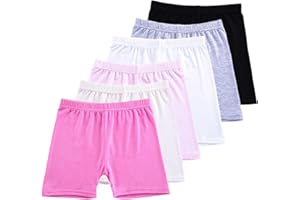 4 Pack Toddler Girls Dance Shorts Girls Bike Short Breathable Summer Soild Ribbed Shorts Baby Cartwheel Short