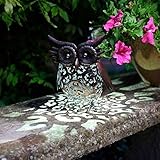 Smart Garden Outdoor Solar LED Garden Light Owl Design, Changing Colour