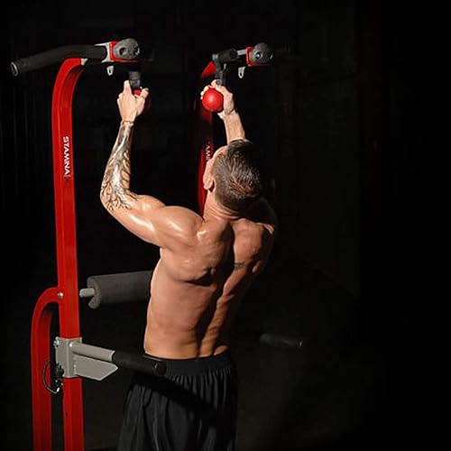 Stamina X Fortress Power Tower with Plyo Box Dip Bar Pull Up Bar