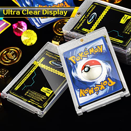 Card Holders, 5 Pack New Matte Silver, 35 pt Trading