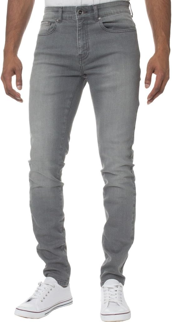 KruzeMens Super Skinny Stretch Jeans KZ106 Grey
