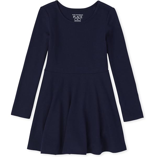 Amazon.com: The Children's Place Girls Long Sleeve Basic Skater Dress,  Tidal 2 Pack, X-Large: Clothing, Shoes & Jewelry