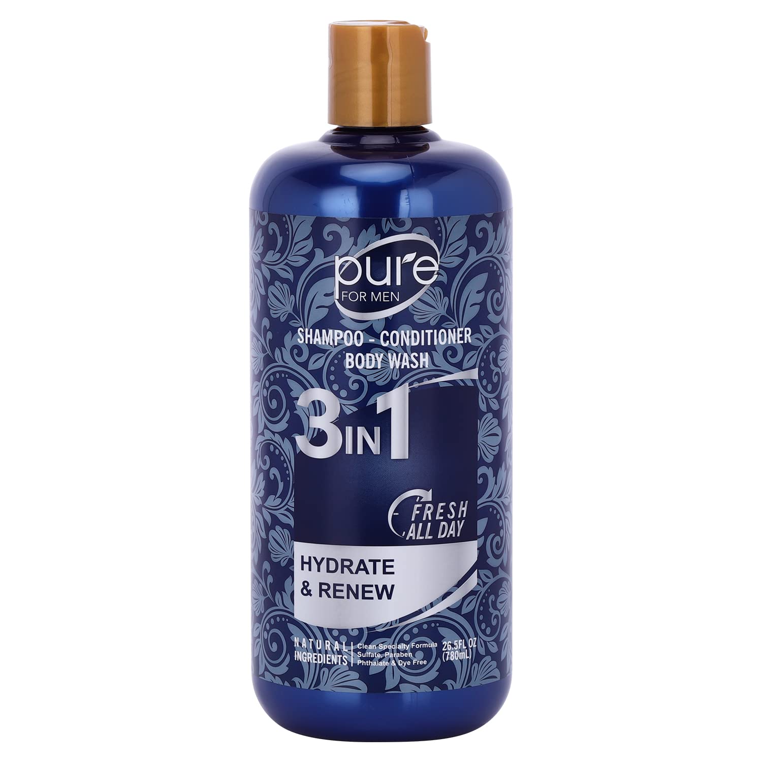 Photo 1 of 3-in-1 Men's Shower Gel: Shampoo, Conditioner, Body, Hair & Face Wash - Paraben & Sulfate Free, Keeps You Fresh All Day!