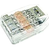 Stinger SHD821 HPM Series MANL/MIDI Fused Power Distribution Block with Satin Chrome Finish