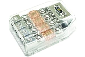 Stinger SHD821 HPM Series MANL/MIDI Fused Power Distribution Block with Satin Chrome Finish