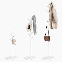 HzTinT Coat Rack with Natural Marble Base, Metal