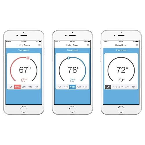 Insteon Smart Wall Thermostat, Not Heat Pump Compatible, Requires Neutral  Wire, 2441TH Insteon Hub required