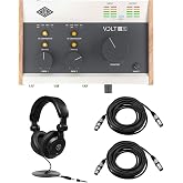 Universal Audio Volt 276 2x2 USB-C Audio/MIDI Interface, Bundle With Turnstile Audio Headphones, 2x XLR M to F Cable 25'