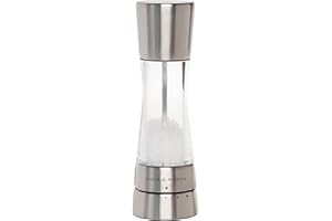 Cole & Mason Derwent Salt Grinder - Stainless Steel Mill Includes Gourmet Precision Mechanism and Premium Sea Salt
