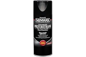 Minwax Fast Drying Polyurethane Spray, Protective Wood Finish, Clear/Warm Gloss, 11.5 oz. Aerosol Can ( Packaging May Vary)