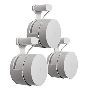 Dot Genie Google WiFi Outlet Holder Mount: [Original and Best] USA Made - The Simplest Wall Mount Holder Stand Bracket for Google WiFi Routers and Beacons - No Messy Screws! (3-pack)