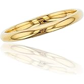 DECADENCE 10K or 14K Yellow & White Gold 2mm Polished Plain Wedding Band, Size 4-12