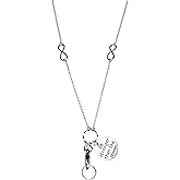 Unique Personilized Charm Stainless Steel Strong Women's Lanyard, ID Badge Card Holder Teacher Nurse Cruise Keys Phone