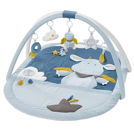 Fehn 065091 3-D-Activity-Decke Little Castle – Spielbogen mit 5 abnehmbaren Spielzeugen – Spiel & Spaß von Geburt an – Maße: 