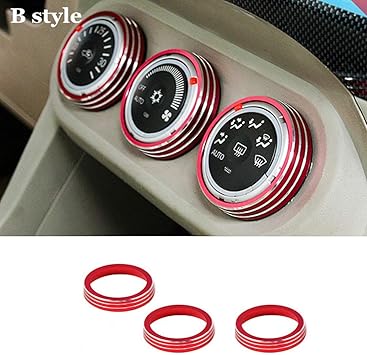 Amazon Com Car Interior Trim Fitting Aluminum Alloy Decals Accessories Air Conditioning Button Ring Fit For Mitsubishi Lancer Evo Outlander Asx Accessories Air Conditioning Knob Ring B Style 3pc Set Red Automotive