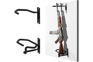 TOKCKYBL Gun Rack Wall Mount, Heavy Duty Steel Rifle Storage Holder, Vertical Shotgun Display Stand with Soft Padding, Parallel to The Wall, Space-Saving Wall-Mounted Gun Rack for Closet, Office, Home